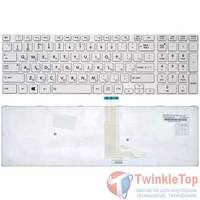 Клавиатура для Toshiba Satellite S50-A белая с белой рамкой
