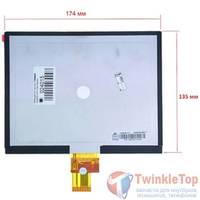 Дисплей 8.0" / шлейф 40 pin 1024x768 (135x174mm) 3mm / HJ080IA-01E