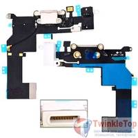 Шлейф / плата Apple Iphone 5S 821-1596-A на системный разъем / белый В сборе с микрофоном