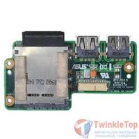 Шлейф / плата Asus K51 / K51I0 USB CR BOARD VER:2.1 на Card Reader
