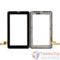 Тачскрин 7.0" 12 pin (111x186mm) FM700402TD черный (С отверстием под динамик)