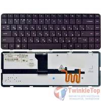 Клавиатура для HP Pavilion dm4-1000 черная с черной рамкой с подсветкой