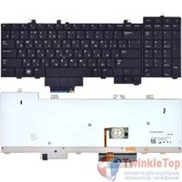 Клавиатура для Dell Precision M6400 (PP08X) черная с подсветкой (Управление мышью)