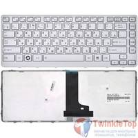 Клавиатура для Toshiba Satellite T230 серебристая с серебристой рамкой