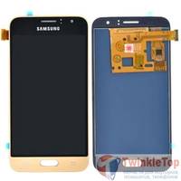 Модуль (дисплей + тачскрин) для Samsung Galaxy J1 (2016) (SM-J120F/DS) золото AMOLED