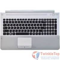 Клавиатура для Samsung RC510 черная (Топкейс серебристый)
