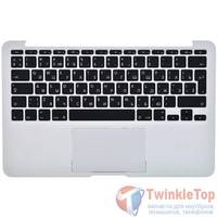 Клавиатура для MacBook Air 11" A1370 (EMC 2393) 2010 черная (Топкейс серебристый)