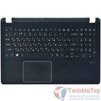 Клавиатура для Acer Aspire V5-552 черная с подсветкой (Топкейс черный)