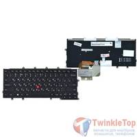 Клавиатура для Lenovo ThinkPad X240 черная с черной рамкой с подсветкой (Управление мышью)