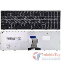Клавиатура для Lenovo G570 черная с серой рамкой
