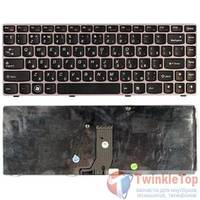 Клавиатура для Lenovo G470 черная с серой рамкой