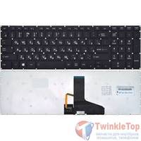 Клавиатура для Toshiba Satellite P55 черная без рамки с подсветкой